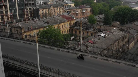 Traffic on the road - dron Stock Footage 129105109