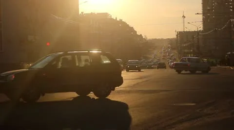 Traffic on the road Stock Footage 10883403