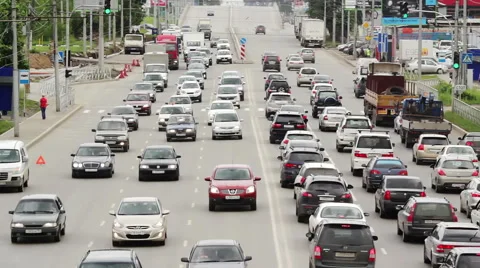Traffic on the road Stock Footage 40502725