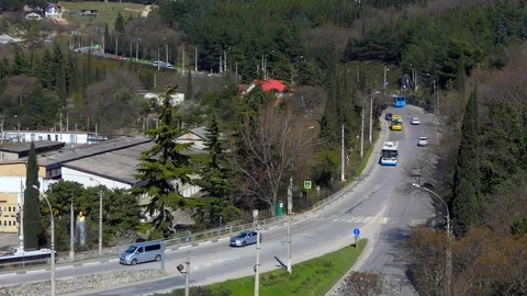 Traffic on the road Stock Footage 88107174