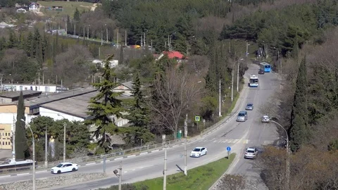 Traffic on the road Stock Footage 88129931