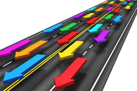 Traffic on the road Illustrazione stock