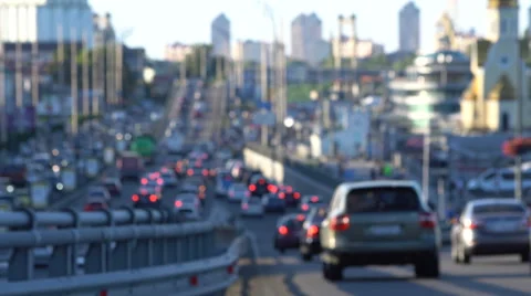 Traffic on the road junction Stock Footage 66418898