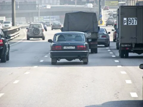 Traffic on the road. Stock Photos