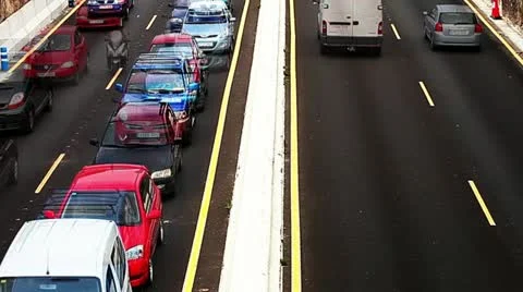 Traffic on the road timelapse Stock Footage 18154060