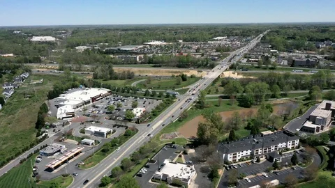 Traffic roads aerial shot Stock Footage 106944951