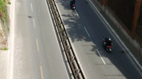 Traffic in Rome as seen from above Stock Footage 53508095