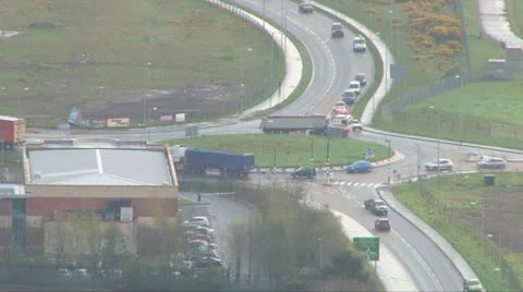 Traffic Roundabout Stock Footage 11507426