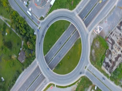 Traffic on roundabout Stock Footage 75223452