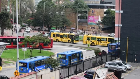 Traffic at a roundabout Stock Footage 239416792
