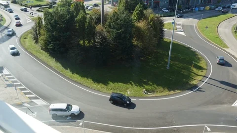 Traffic Roundabout Time lapse Stock Footage 118519121