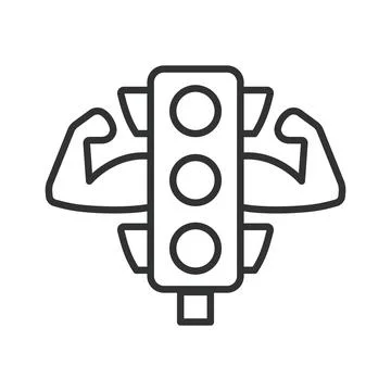 Traffic rules, icon in line design. Traffic rules, road, sign, signal, safety Illustrazione stock