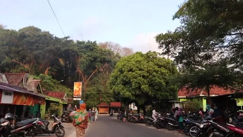 Traffic on rural roads in Java. Stock Footage 162295676