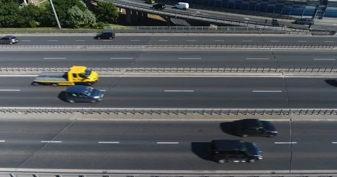 Traffic Rush On A Highway Intersection Stock Footage 90467748