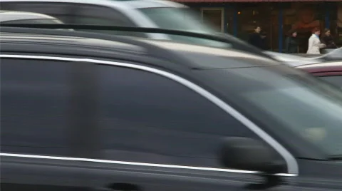 Traffic at rush hour close up Stock Footage
