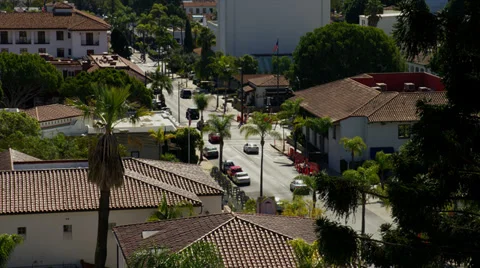 Traffic in Santa Barbara, CA Stock Footage 35198921
