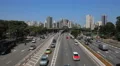 Traffic. Sao Paulo, Brazil. Avenue 23 de Maio. Ibirapuera. HD Footage