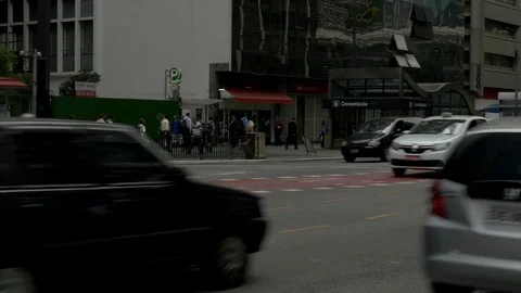 Traffic in Sao Paulo Stock Footage 73888718