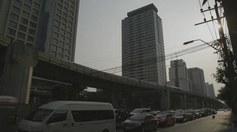 Traffic in Sathorn District Stock Footage 48201032