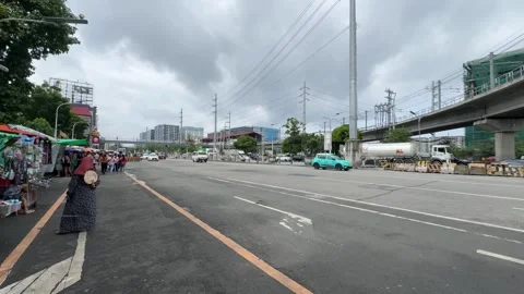 Traffic Scene along Roxas Boulevard Redemptorist Area 4K 60fps Vídeo Stock 339554356
