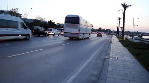 Traffic From Seaside Vídeo Stock 68779608