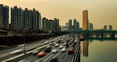 Traffic in Seoul Stock Footage 111939110
