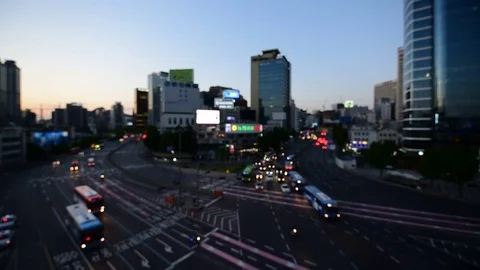 Traffic in Seoul Korea. Stock Footage 77080418