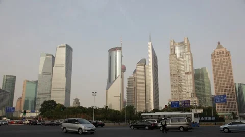 Traffic in Shanghai Stock Footage 984060