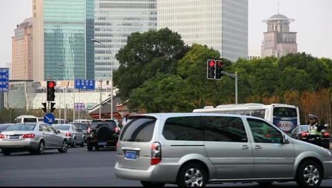 Traffic in Shanghai Vidéo 1005215