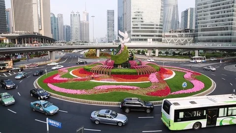 Traffic in Shanghai Video stock 71120526