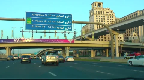 Traffic on the Sheikh Zayed Road Time Lapse 스톡 동영상 58590548