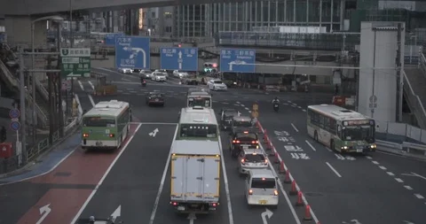Traffic in Shibuya Stock Footage 87138545