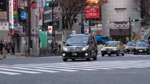 Traffic In Shibuya Stock Footage 100568252