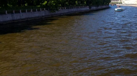 The traffic of ships on the river Stock-Footage 64248637