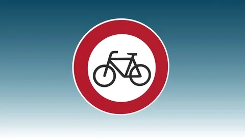 Traffic Sign, Bicycles Prohibited Stock Footage 70319928