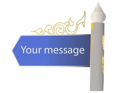 Traffic sign, Blank signs vector for information of road direction Stock Illustration