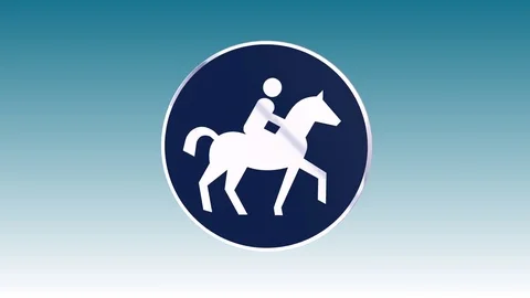 Traffic Sign, Bridle Path Video stock 70082606