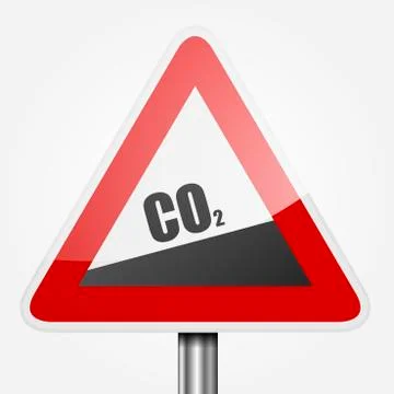 Traffic Sign CO2 Stock Illustration