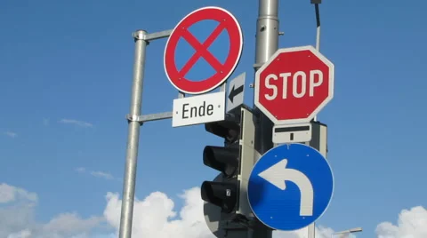 Traffic Sign 스톡 동영상 1079123