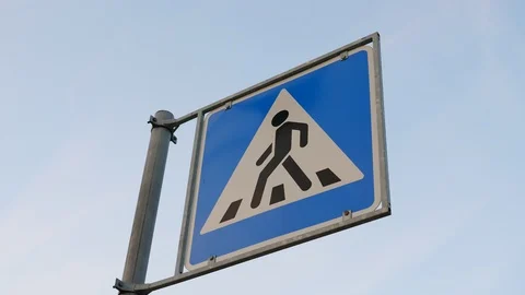 Traffic sign footpath come closer Stock Footage 91102789