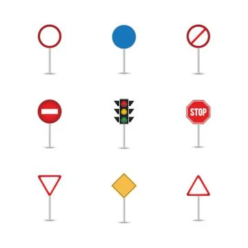 Traffic sign graphic template Stock Illustration