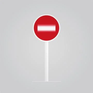 Traffic Sign No Entry Vector Isolated Illustration Stock Illustration