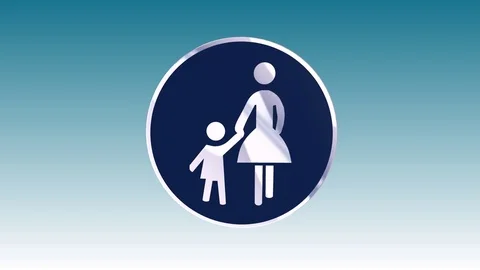 Traffic Sign, Pedestrian path Video stock 70082654