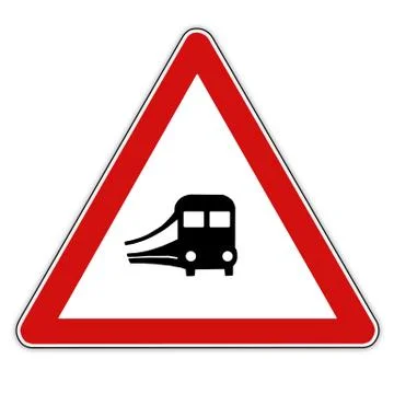Traffic sign train Stock Illustration