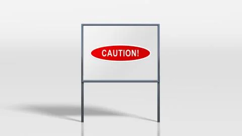 Traffic signage stands caution 스톡 일러스트