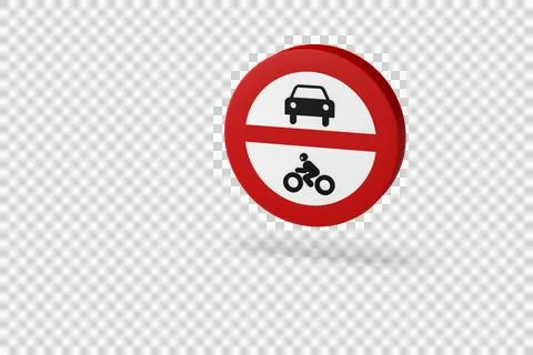 Traffic signal. 3d render. Prohibited entry to vehicles. Stockillustratie