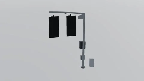Traffic signal streetscape 3d loop white background 3D animation seamless loop 스톡 동영상 341851540