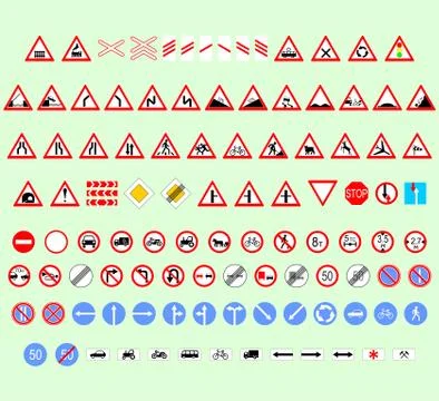 Traffic signs Stock Illustration