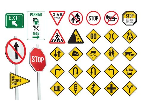 Traffic Signs Illustrazione stock