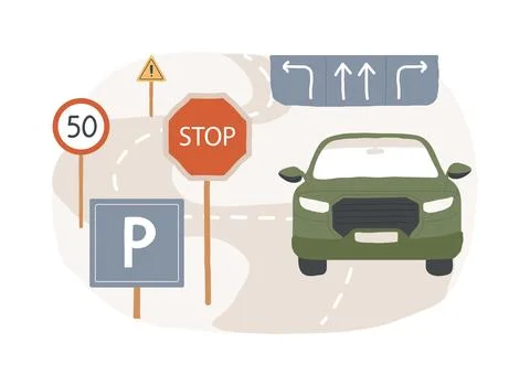 Traffic signs isolated concept vector illustration. イラスト素材